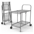 Wire Cart, Silver, 39-1/2" H, 19-1/2" L