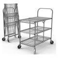 Wire Cart, Silver, 39-1/2" H, 19-1/2" L