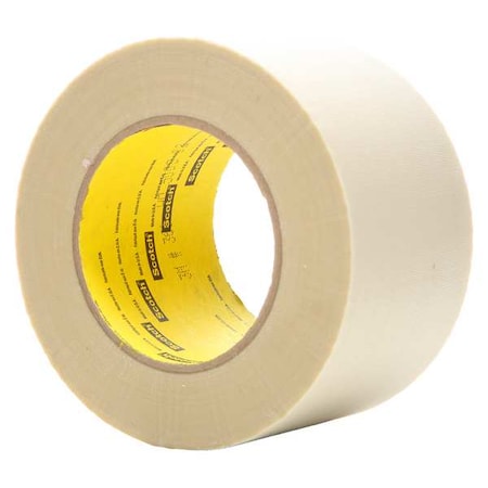 Cloth Tape, White, 60 yd L, 3 in W, PK12