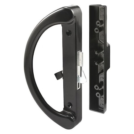 Diecast Hook Latch Sliding Door Handle, Black (1 Set)