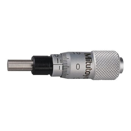 Micrometer Head, 0 to 6.5mm Range, Steel