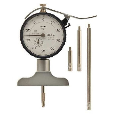 Depth Gage, 2-1/2" Base L, 0.001" Res.
