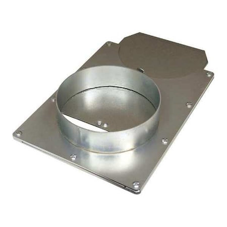 Blast Gate, Galvanized Steel Gate, Zinc Electroplated Body, 18 1/2 in W, 13 1/2 in L