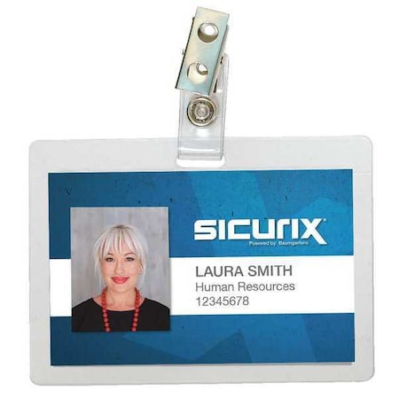 Badge Holder, Pouch, 1 1/2 inH, PK100