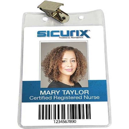 Badge Holder, Pouch, 4 1/8 inH, PK50