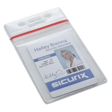 ID Badge Holder, Vertical, PK50