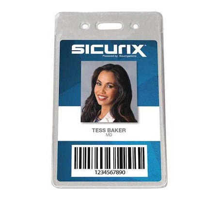 Badge Holder, Pouch, 4 3/8 inH, PK50