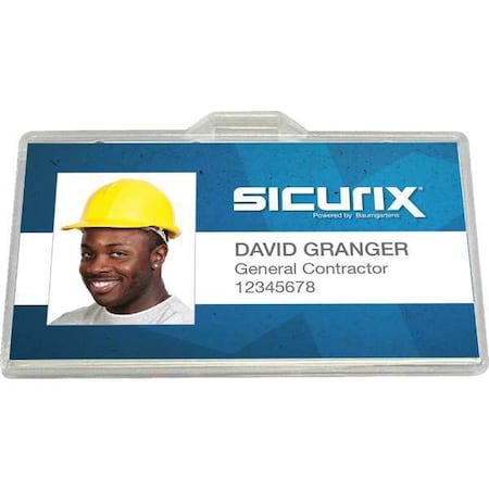 Badge Holder, Pouch, 2 3/8 inH, PK100