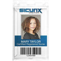 Badge Holder, Pouch, 2 7/8 inH, PK25