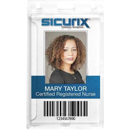 Badge Holder, Pouch, 2 7/8 inH, PK25