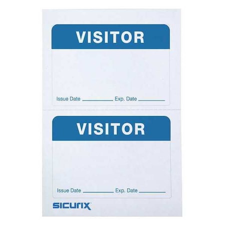 ID Adhesive Badge, Adhesive, PK600