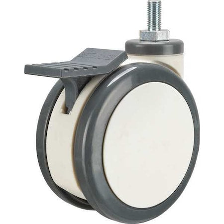Stem Caster, Light-Duty, 5-3/4" Overall H