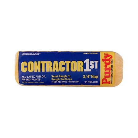 9" Paint Roller Cover, 1" Nap, Polyester