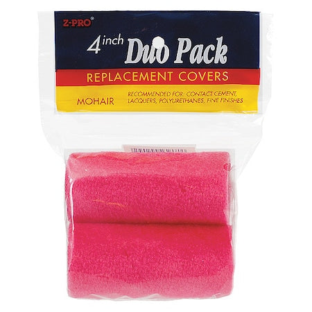 4" Mini Paint Roller Cover, 1/4" Nap, Mohair