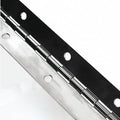 Piano Hinge, Stainless Steel, Full Surface Mounting, 2 in Leaf W x 72 in Leaf H, Mill