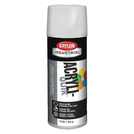 Spray Paint, White, Semi-Gloss, Solvent, 12 oz