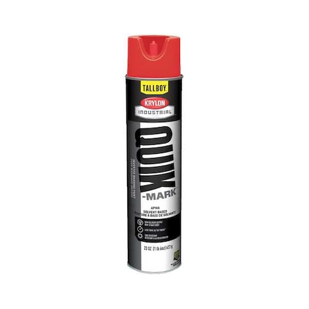 Inverted Marking Paint, 22 oz., Red, Solvent -Based