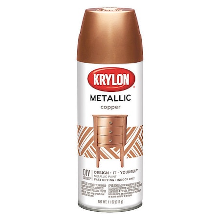 Spray Paint, Copper Metallic, Metallic, Solvent, 11 oz