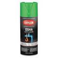 Spray Paint, Clover Safety Green, Gloss, Solvent, 12 oz