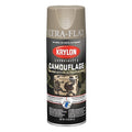 Spray Paint, Khaki, Ultra-Flat, Solvent, 11 oz
