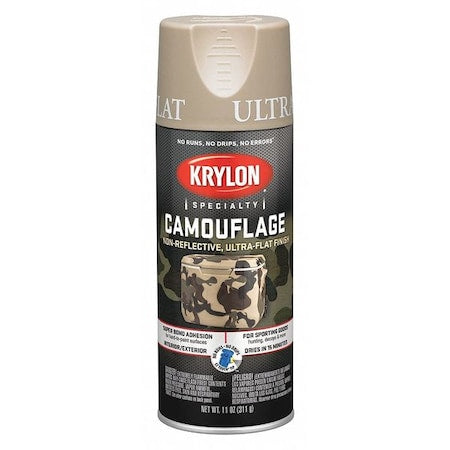 Spray Paint, Sand, Ultra-Flat, Solvent, 11 oz