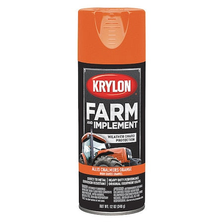 Spray Paint, Allis Chalmers Orange, High-Gloss, Solvent, 12 oz