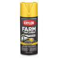 Spray Paint, John Deere Yellow, High-Gloss, Solvent, 12 oz