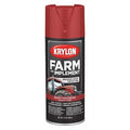 Spray Paint, Massey Ferguson Red, High-Gloss, Solvent, 12 oz