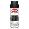 Spray Paint, Black, Flat, Solvent, 12 oz