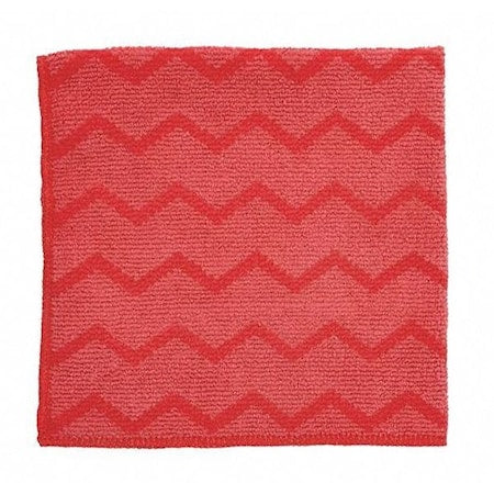 Microfiber Cloth Wipe 16"" x 16"", Red