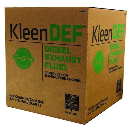 Diesel Exhaust Fluid, Kleen DEF, 2.5 gal, Box, API/ISO-22241-1