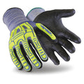 Hi-Vis Cut-Resistant Impact Coated Gloves, Cut Level A6 , Polyurethane , Foam , XL 1 PR