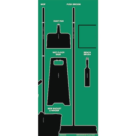 Shadow Board, 68 in H, 30 in W, Green