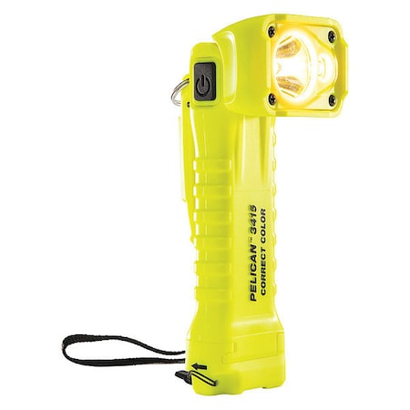 Right-Angle Safety-Rated Flashlight, Led Yellow 256 lm