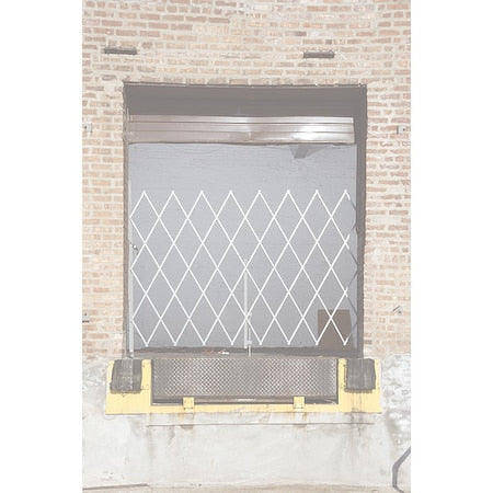Folding Gate, Gray, 6 to 7 ft. Opening W, Material: Steel