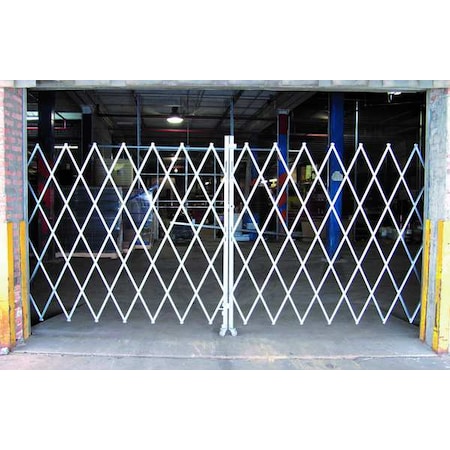Folding Gate, Gray, 14 to 16 ft. Opening W
