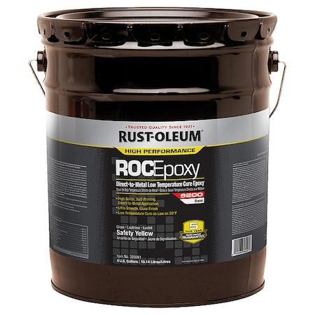 Epoxy Paint Base, Safety Yellow, Satin, 4 gal, 140 to 225 sq ft/gal, 9200 Series