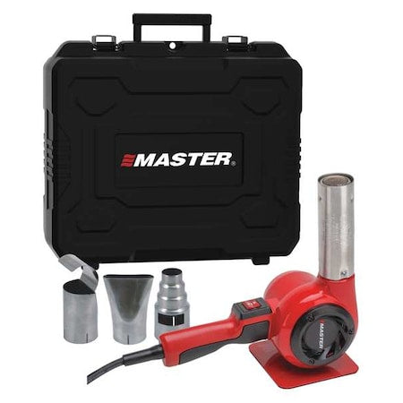Heat Gun Kit, Corded Powered, 120V AC, Fixed Temp. Setting, 1,740 W Watt, Pistol-Grip Handle