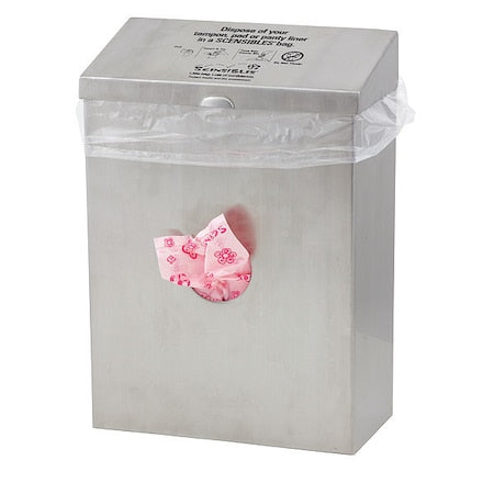Sanitary Napkin Receptacle/Liner, Silver