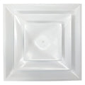 6 in Square Step-Down Diffuser, White