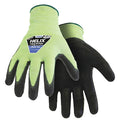 Hi-Vis Cut-Resistant Coated Gloves, Cut Level A9 , Dipped , Polyurethane , Smooth , M 1 PR