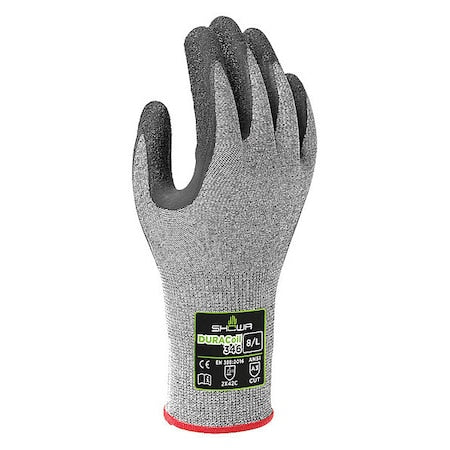 Cut Resistant Coated Gloves, Cut Level A3 , Dipped , Latex , Rough , L 1 PR