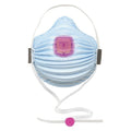 Disposable Respirator, Single, Adjustable Strap, Molded Nose Bridge, Blue, M