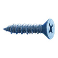 Dagger-Con Concrete Screw, 1/4" Dia., Flat, 5" L, DAGGER-GUARD BLUE, 500 PK