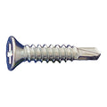 Self-Drilling Screw, #10 x 1-1/2 in, Zinc Plated Steel Flat Head Phillips Drive, 3000 PK