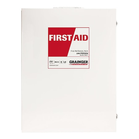 First Aid Kit and Housing, Metal 1,890 Components, 200 People Served