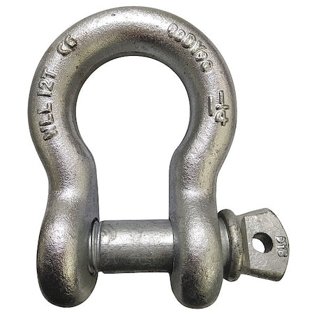 Anchor Shackle, Screw Pin, 7/8" Body Size, For Sling Width: 1 7/16 in