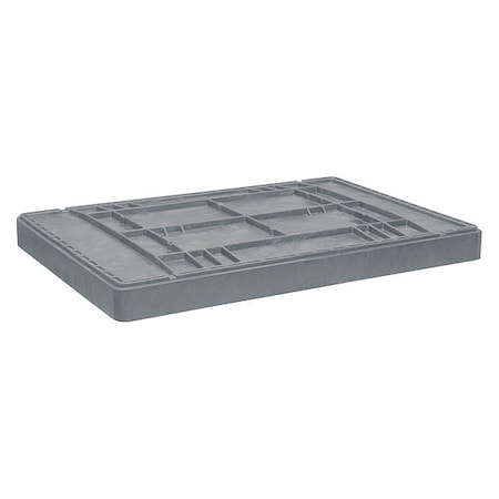 Bulk Container Lid 42 1/2 in L, 29 3/4 in W, 29 45/64 in H, Plastic, Gray
