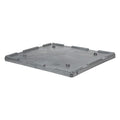 Bulk Container Lid 48 7/8 in L, 44 3/4 in W, 44 13/16 in H, Plastic, Gray