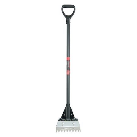 10 ga Roof Shovel, Steel Blade, 47-1/4 in L, Black Fiberglass Handle